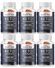 Health Rise Keto Gummies, Advanced Healthy Weight Loss Support - 6 Bottles