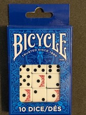 BICYCLE PLAYING DICE-10 COUNT- NEW IN BOX