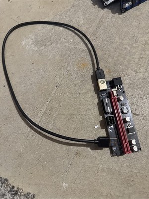 PCIe Riser Adapter Kit 1X to 16x Pre-owned for Graphics Card lot
