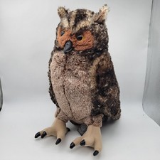 Melissa  Doug Barn Owl Realistic 16" Plush Stuffed Animal Toy Rustic