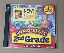 Jump Start 2nd Grade PC CD-ROM 1996 Vintage W/ User Guide 1 Disk Only