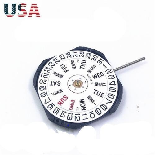 Date Day Quartz Watch Movement Replacement For Seiko 7N43A V343