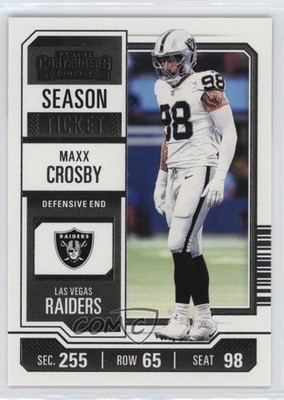 2023 Panini Contenders Season Ticket Retail Maxx Crosby #56 1k9e