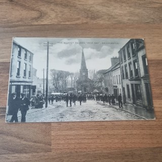 The Market Square Fair Day Ballycastle Co. Antrim Postcard