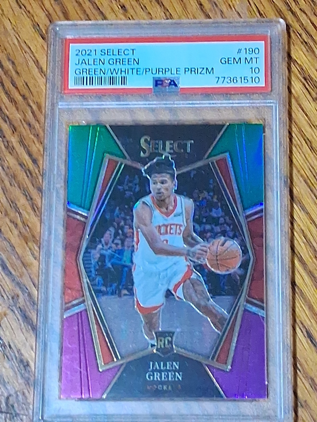 2021 Select Jalen Green #190 Premier Level Green White Purple Psa10