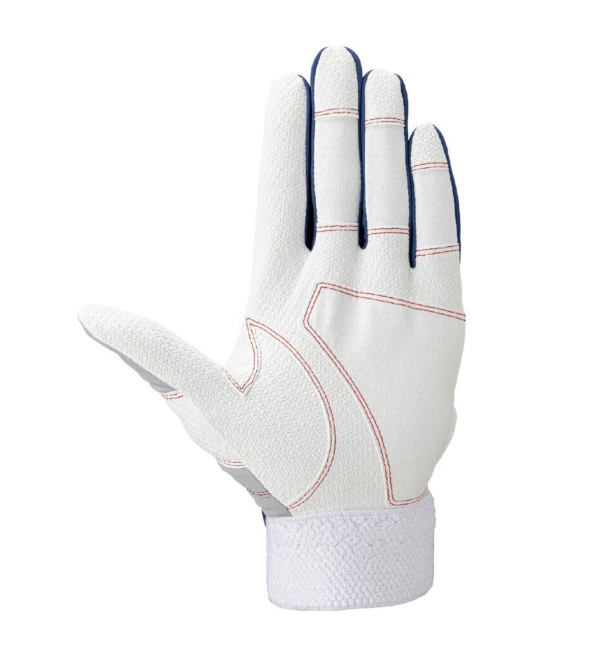 Mizuno Wild Drive Red Batting Gloves Baseball Sports Handwear Gray