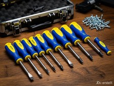 Schraubenzieher Schraubendreher Satz 9 teilig Schlitz Kreuz Torx