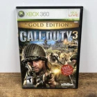 Call of Duty 3 Gold Edition (Microsoft Xbox 360, 2007) w/ Bonus DVD CIB - Tested