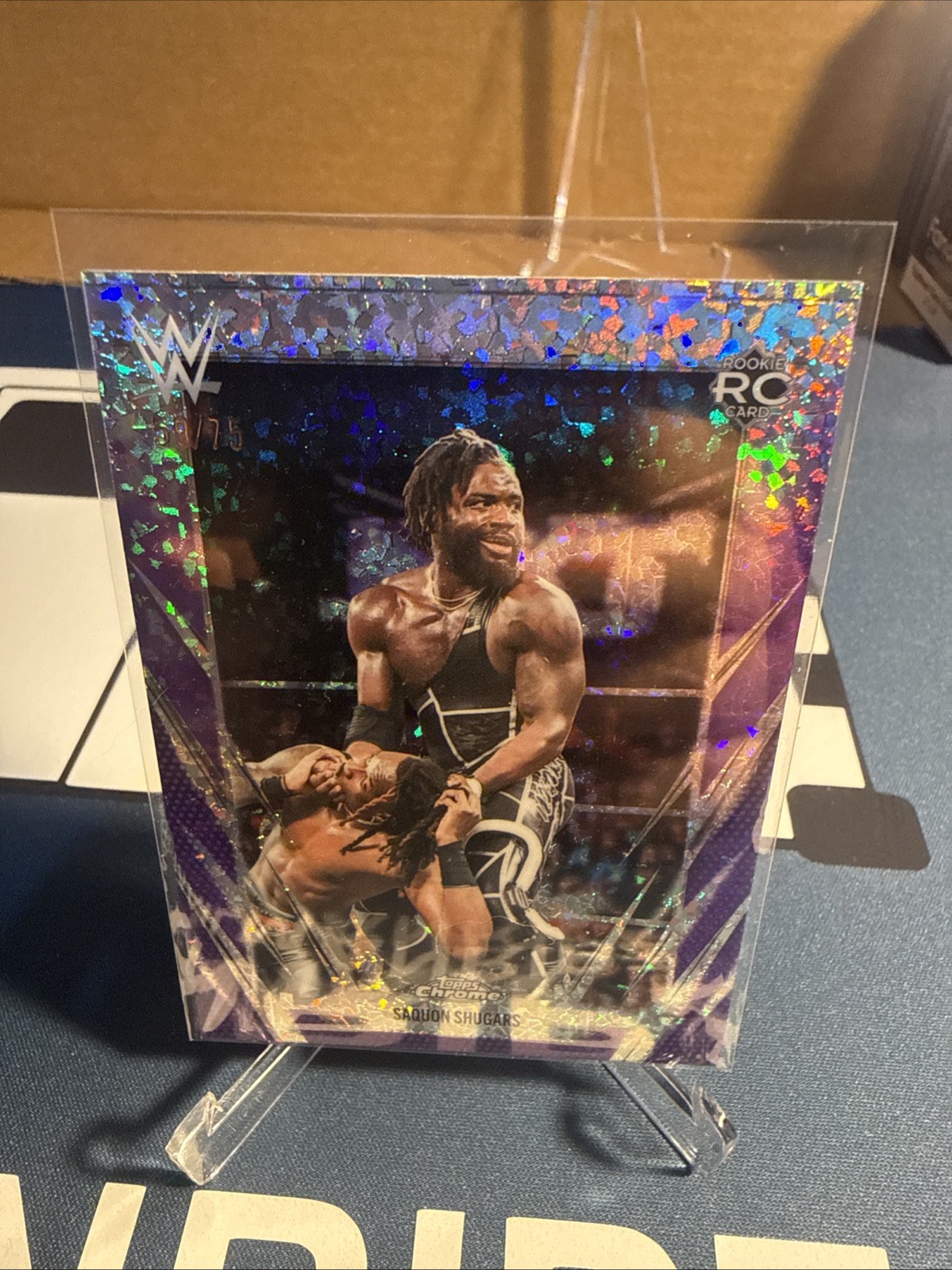 2026 Topps Chrome WWE Saquon Shugars Purple mini Diamond /75