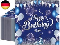 120 StüCk Servietten Blau Geburtstag, Blaue Servietten FüR Junge MäDchen Kinder