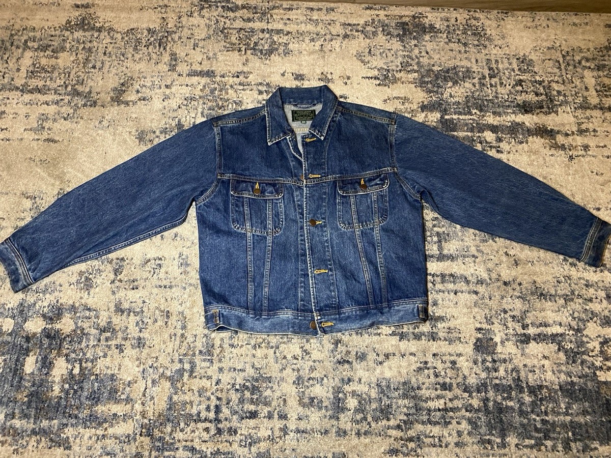 Polo Ralph Lauren Polo Bear Scout Denim Jacket Vintage Cropped