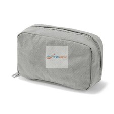 NEW MUJI Wrinkled Nylon Wide Opening Pouch M Makeup Travel Organizer Case 15cm