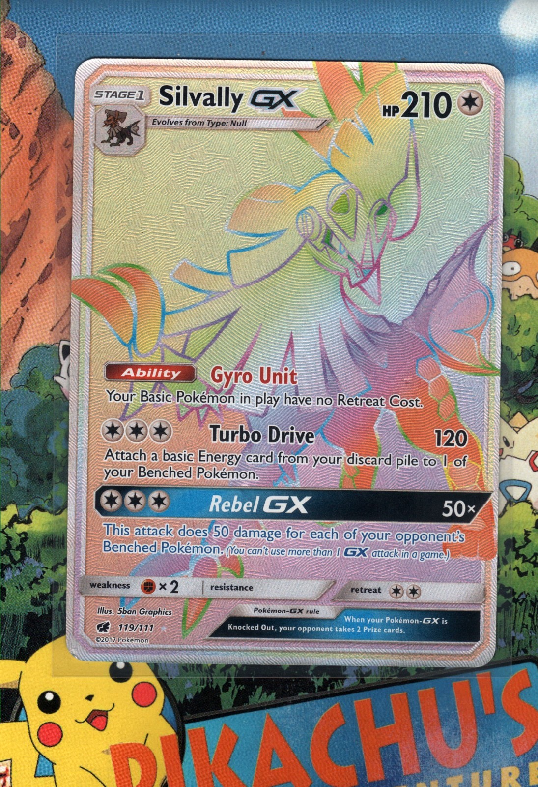 Pokémon TCG Silvally Gx 119/111 - Secret Rare   Crimson Invasion NM/M
