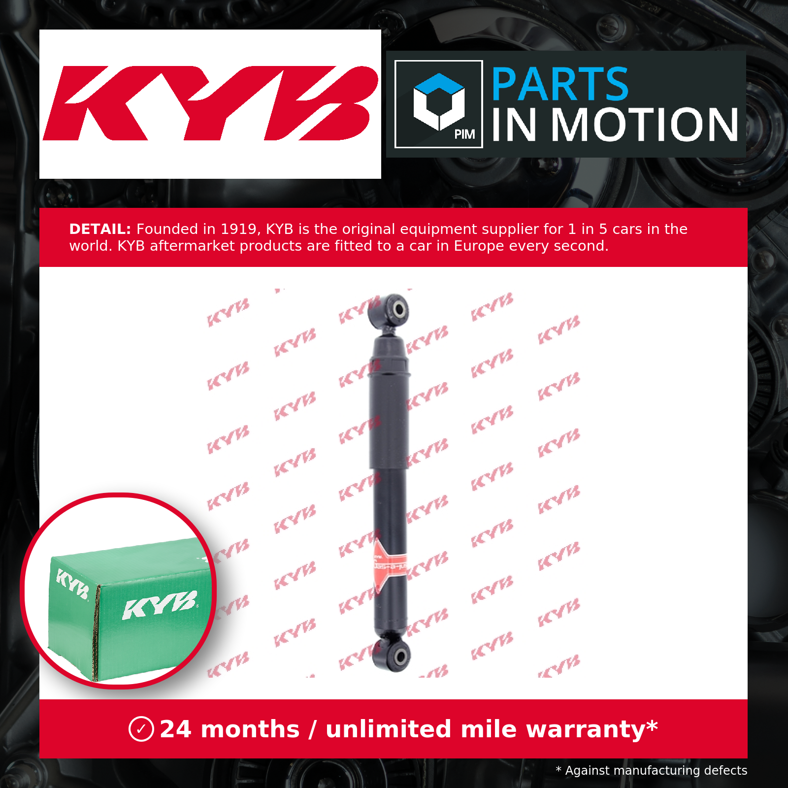 2x Shock Absorbers (Pair) fits NISSAN KUBISTAR X76 1.6 Rear 03 to 09 K4M752 KYB - Image 17