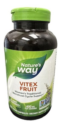 Nature's Way Vitex Fruit  400mg 100 Caps Support of Female Cycle Ex.09/30/29