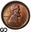 1909 Lincoln Cent Wheat Penny, Red Brown, Near Gem BU++