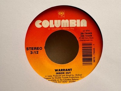 LISTEN 🎶WARRANT MACHINE GUN / INSIDE OUT HARD ROCK COLUMBIA LABEL