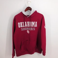 Colosseum Crimson Oklahoma Sooners Double Arch Mens Red Pullover Hoodie Size XL