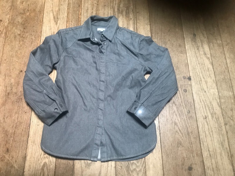 Banana Republic dark gray Denim Trucker Jacket M  NWOT Quiet Luxury 90s