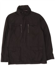 Chaqueta utilitaria Calvin Klein para hombre Reino Unido 38 mediana negra poliéster BZ01