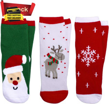 3 PCS Cute Kid Sock Warm Winter Crew Socks Unisex Cotton Socks Xmas Gift           