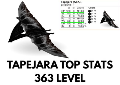Tapejara TOP STATS Clone Ark Survival Ascended Official PVE