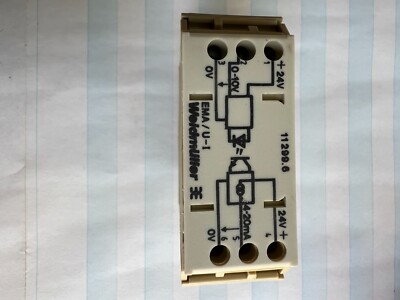  WEIDMULLER  112996 / EMA EG3 U-I,  0-10V to 4-20MA SIGNAL CONVERTER