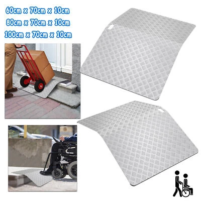 MARKENLOS Schwellenrampe Türschwellenrampe Rollstuhlrampe Barrierefreie 60/80/100cm Rampe