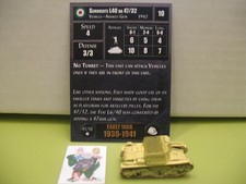 Axis  Allies Miniatures EARLY WAR Semovente L40 da 47/32 with card 43/50 