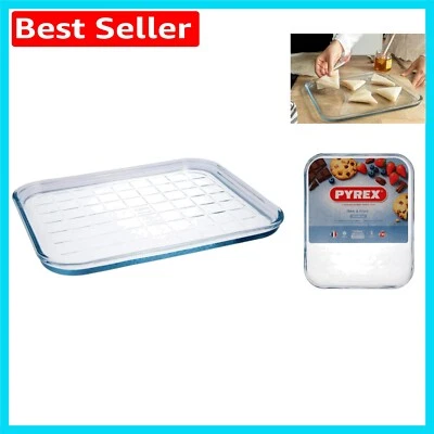 Hygienic Glass Baking Tray 350x260mm - Monitor Cooking Progress, Dishwasher Safe - Image 1 of 4