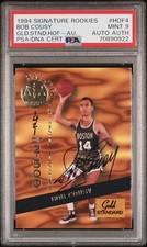 Bob Cousy 1994 Signature Rookies Gold Standard HOF Auto /2500 PSA 9 Auto Auth