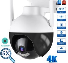 8MP PTZ WiFi Camera AI Human Detection Audio Video Outdoor Surveillance Camera