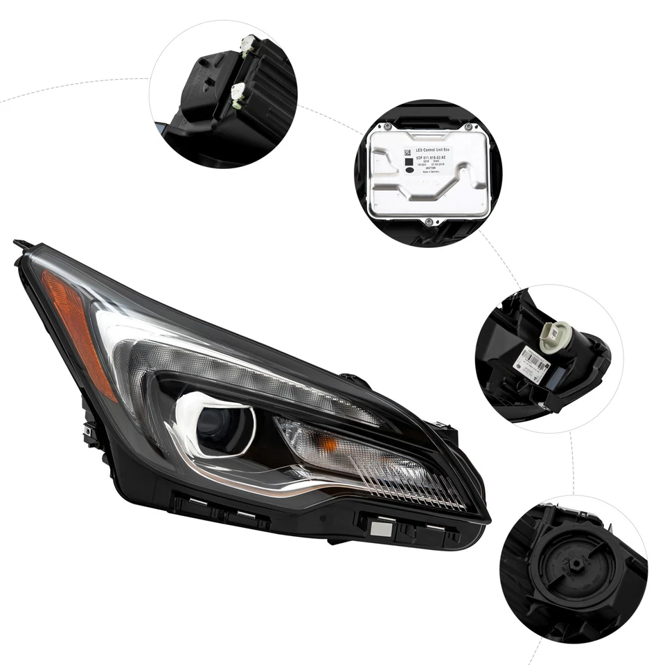 Full LED Headlight Headlamp Right Passenger Side RH For 2019-2020 Buick Envision - Image 2 of 4