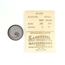Waltham 6/o Size Pocket Watch Mainspring Part 2226 - BV617
