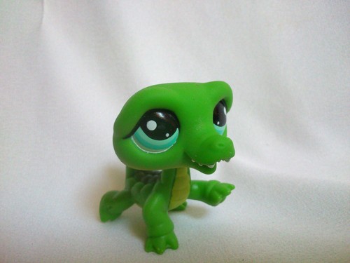 Ancien Crocodile Littlest Pet Shop Hasbro – Figurine Authentique Pour Collection
