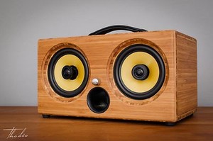 wooden wireless speakers
