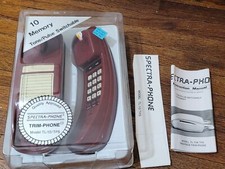Vintage Maroon red Telephone Desk Top Spectra - Phone Model  TL-10 / TPS
