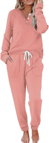 Two Piece Outfits for Women Lounge Sets Button down Sweatshirt Sweatpants Sweats