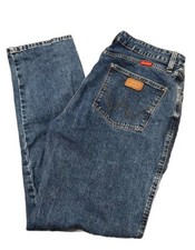 Vintage Wrangler Cowboy Cut Jeans Womens 11x32 Blue Denim Faded 90s Western 11