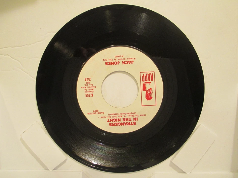 K-755 Jack Jones KAPP Records Promo Copy  45 RPM Record   532B35 - Image 2 of 3