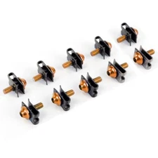 10pcs Motorcycle Fairing Body Kit Screw Speed Fastener Clip Bolt Scooter Touring