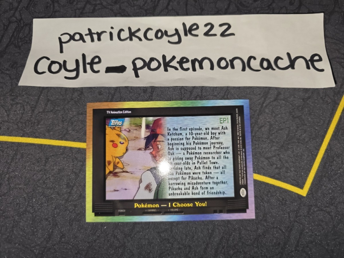 ep1 pokemon i choose you card Topps Pokmon EP#1 Pokmon I Choose You Non Holo Foil TV Animation Pikachu