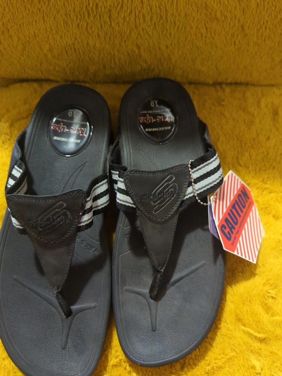 Skechers Tone Ups Sandals New with Slide Black Comfort Casual Retail $91 | eBay