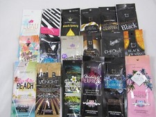 15 PACK - VARIOUS 200X BRONZER TANNING LOTION SAMPLE PACKETS MINIMUM 5 DIFFERENT