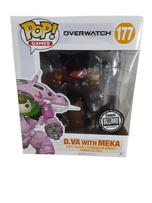 FUNKO POP! OVERWATCH D.VA with Meka (Carbon Fiber) #177 - Blizzard Exclusive Dva EUR 30,00 - FR
