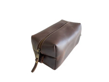 Buffalo Leather Toiletry Bag Shaving Dopp Kit Washbag Organizer Cosmetic Pouch