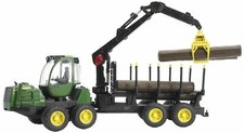 Bruder 02133 John Deere Rückezug 4 Baumstäm...