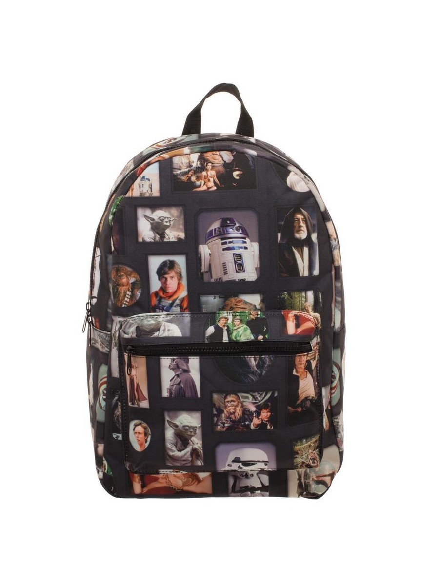 STAR WARS RETRO PICTURES COLLAGE BLACK BACKPACK BAG  display picture 3