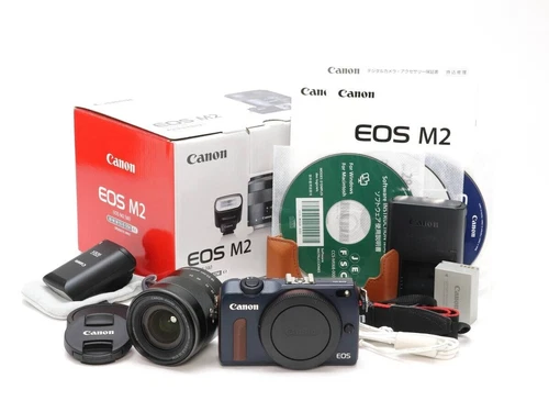【Excellent】Canon EOS M2 EF-M 18-55mm F3.5-5.6 IS STM BayBlue from Japan