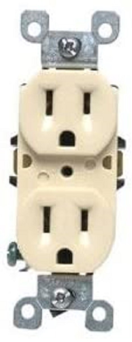 20PC Ivory Outlets NIB Leviton Quickwire 15A-125V 5248-ICP FOR 14G
